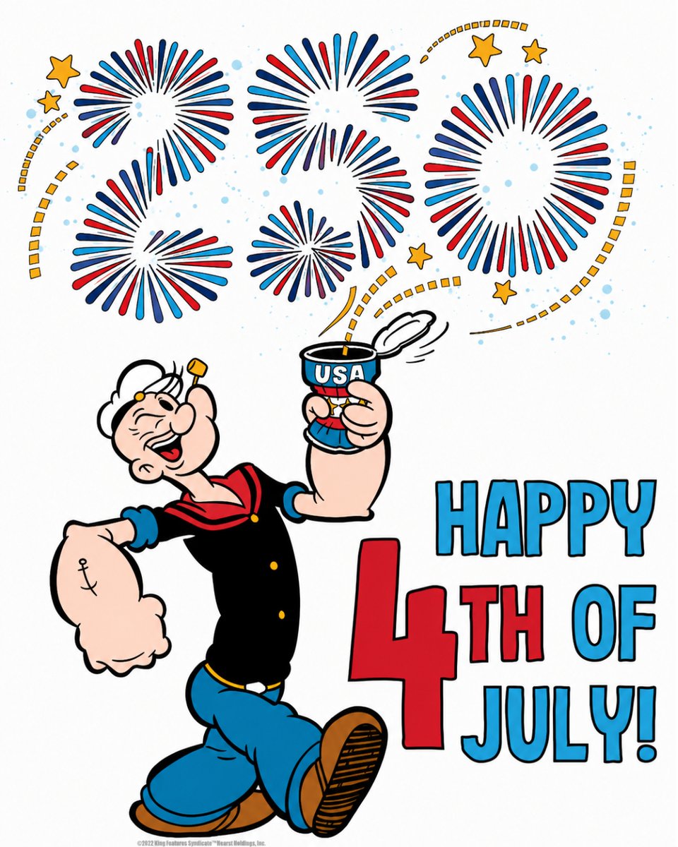 popeyetweetsk's tweet photo. Happy Fourth o’ July, mateys! Here’s to 250 years! 💪🇺🇸 https://t.co/5ZXR7WJSGy