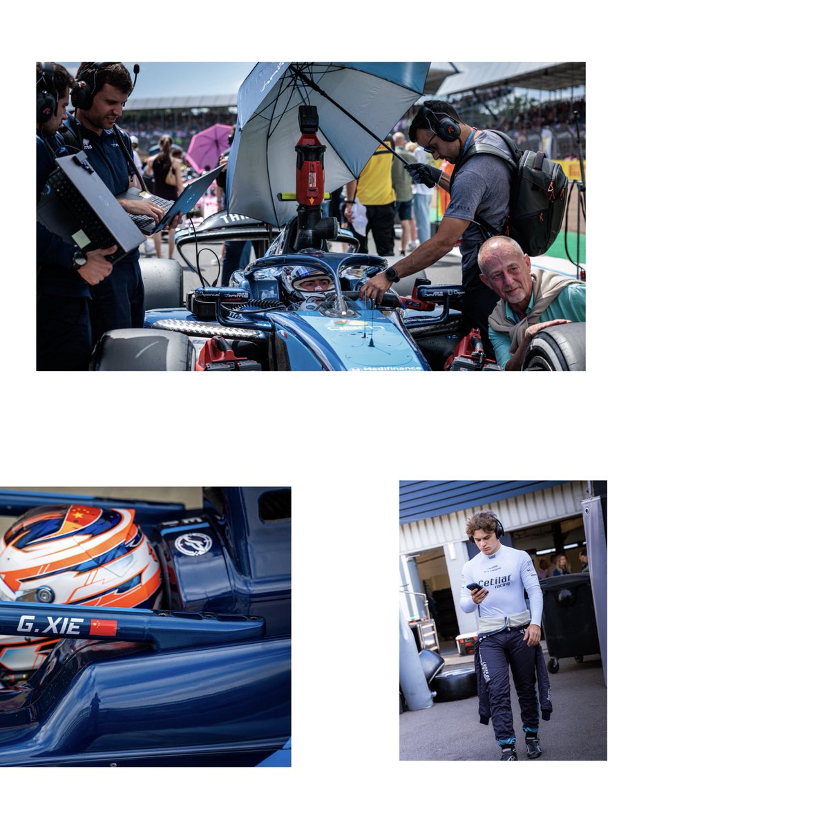 damsracing's tweet photo. Sprint race day over for F2 &amp; F3. A mix of positives and valuable lessons from today. Ready to regroup, reset, and push for more tomorrow. 👊

#AllezLesBleus #DAMSLucasOil #F2 #F3 #silverstonegp https://t.co/BD4ETSgU7Q