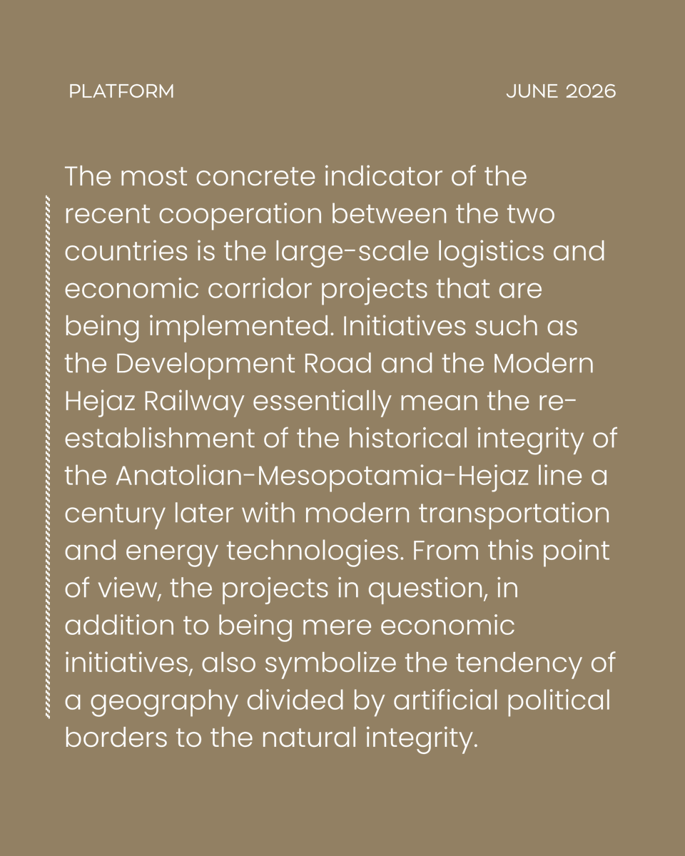 platform_ilke's tweet photo. • Turkiye-Saudi Arabia relations have recently evolved beyond diplomatic normalization towards a strategic and institutional partnership.
• This process, which is shaped on the basis of common historical memory and future vision, brings a new perspective to multidimensional cooperation.

Dr. Fatih Muhammed Çakmak (@fthcakmak) wrote for Platform.
https://t.co/pWSbiM67b1