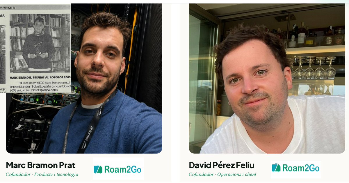 ToniMorenoRey's tweet photo. Al @ROBOLOT 2003 premiàvem al jove 🥇Marc Bramon pel seu robot "Esgarrapa-pistes"
Al 2026 és un referent local en telecomunicacions com a CTO de #NEXIATEL
Conjuntament amb David Pérez Feliu han creat #Roam2Go l’eSIM per viatjar connectat sense sorpreses👏
https://t.co/78TNTL2UpT https://t.co/Mmf3l01sUY