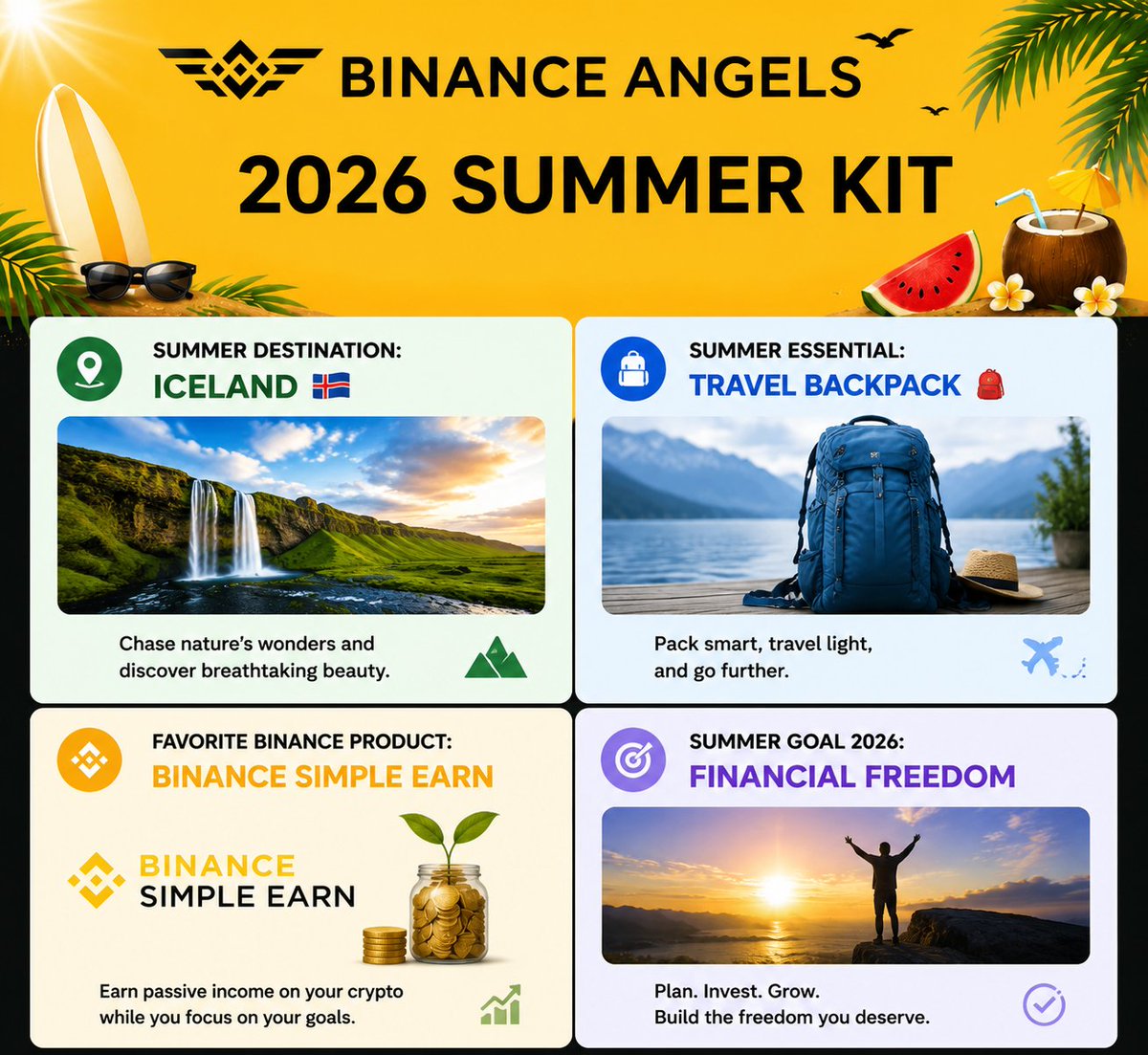 Monirjamabd3's tweet photo. @BinanceAngels Iceland dreams, crypto earnings, and financial freedom — plan, invest, grow, repeat. 🌍💰 https://t.co/o1rFDbDBVt