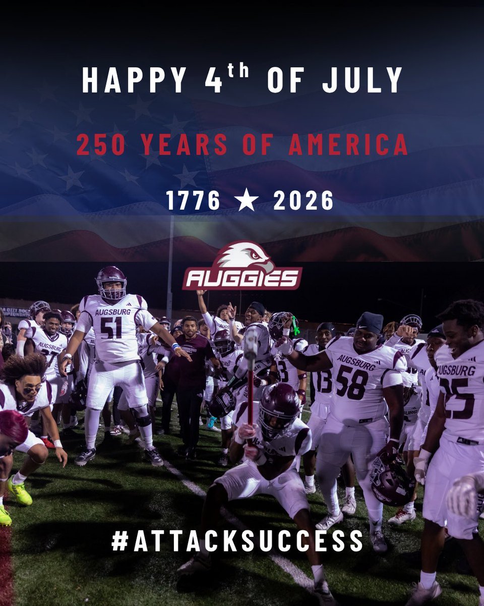 JayShawn_Smith1's tweet photo. Happy 4th! πΊπΈ Wishing the Auggies family a safe and blessed Independence Day. Excited to keep working and chasing the opportunity to be part of a culture like this. #AttackSuccess @CoachHamza7567 https://t.co/0nQWpYv2jZ
