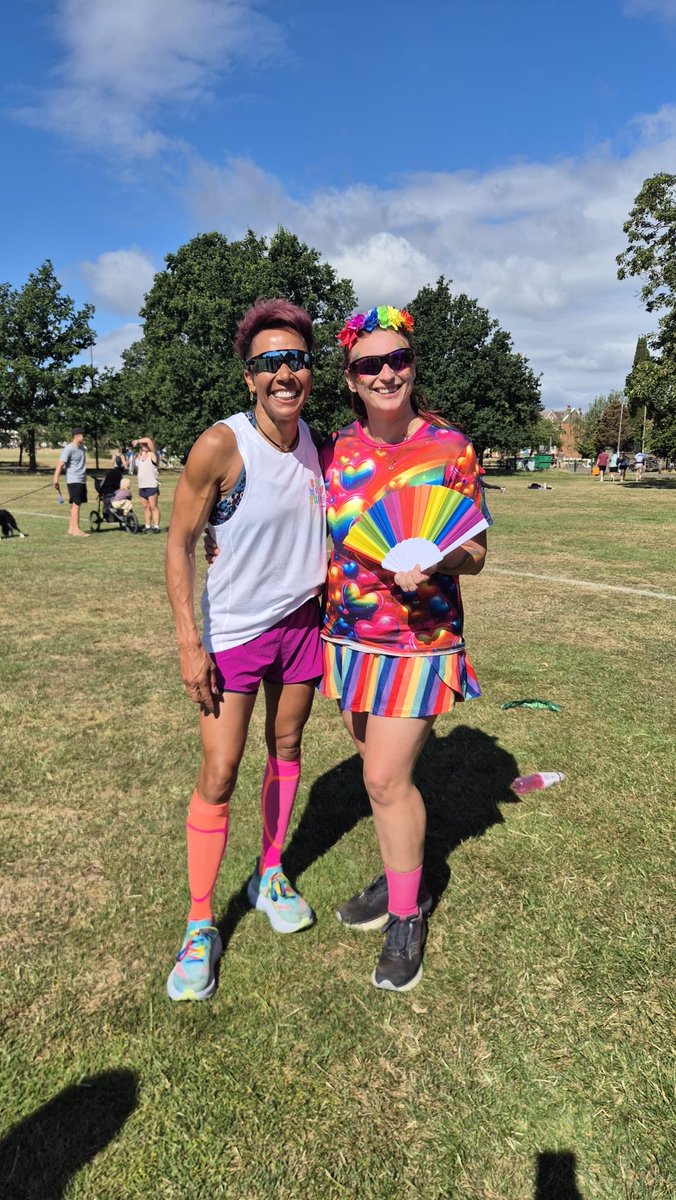 Tootingparkrun's tweet photo. Of course, a huge thank you to Dame Kelly for making our Pride parkrun so special!! 🏳️‍🌈🎉🌈 https://t.co/NE0g6WarOW