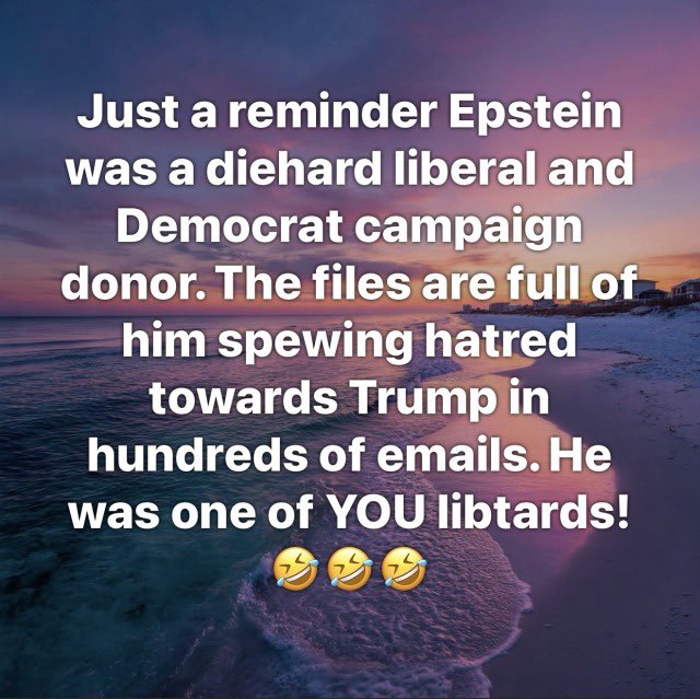 Colonial6033's tweet photo. @HabsHappy @krassenstein Epstein was a die hard liberal just like you pedophile protector. You
Vote LGBTQ pedo just like Jeffery wants you too. https://t.co/fIYJSFL8QQ