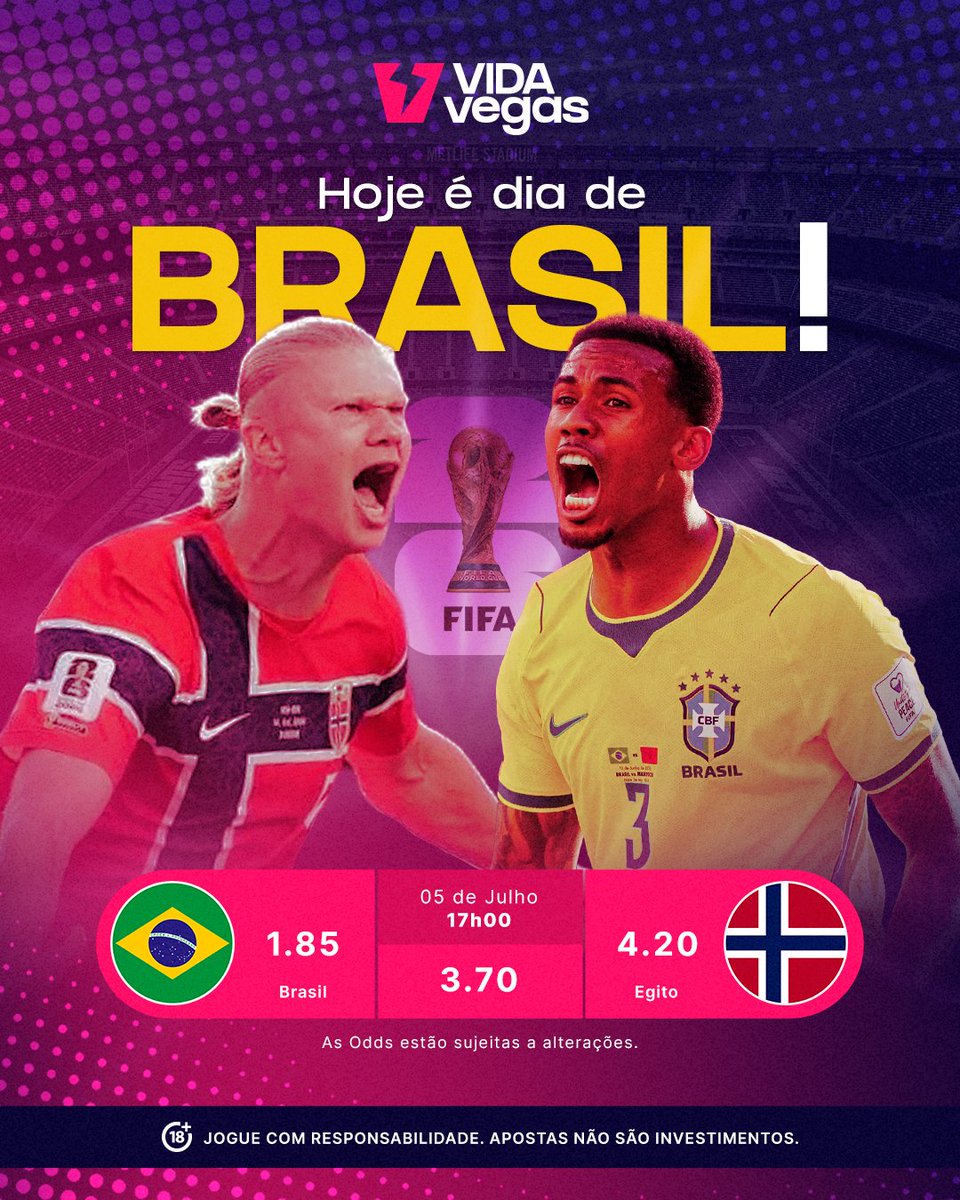 _VidaVegas's tweet photo. Hoje é dia de Brasil em campo! 🇧🇷⚽

A torcida já está no clima e queremos saber: qual é o seu palpite para esse jogo? 👀

Confira as odds na: https://t.co/8YWL4xAJwG

⚠️ +18 | Jogue com responsabilidade. Apostas não são investimentos. Odds sujeitas a alterações. https://t.co/UK1kOHUSEX