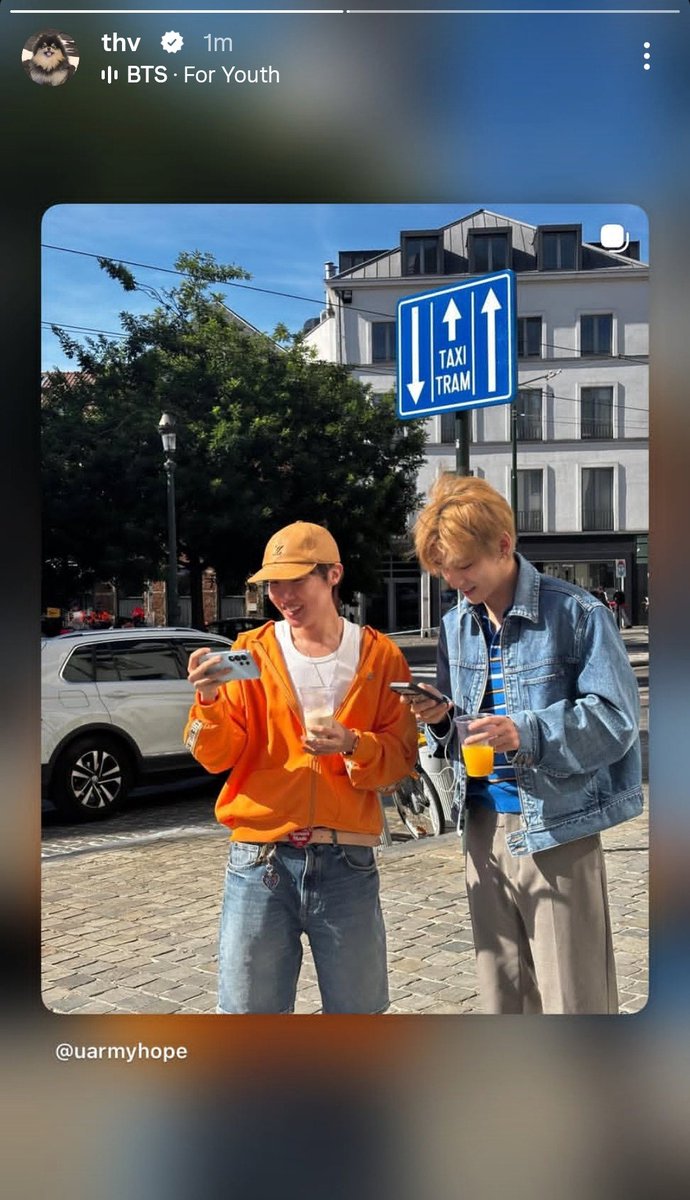 tetelogism's tweet photo. thv re-shared vhope photo on his story 🫶🏻🙂‍↕️ https://t.co/msA0iONy50