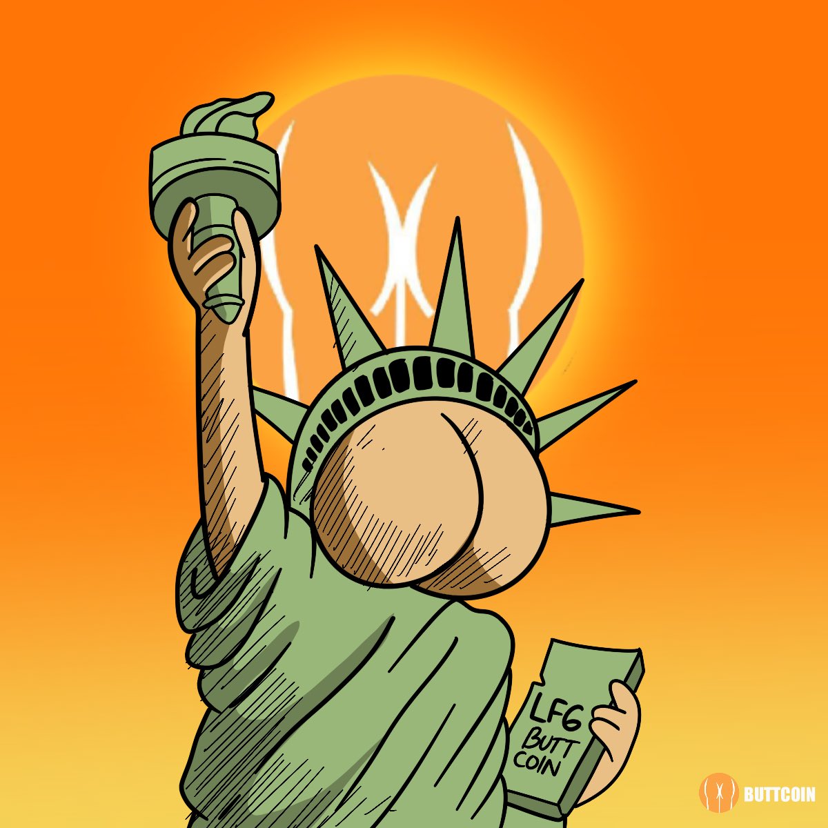 ButtCoin's tweet photo. Independence Day will soon be $Buttcoin day https://t.co/a7ZX5yCgq3