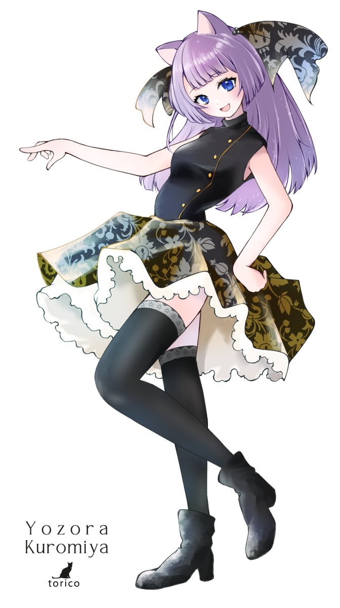 shiachoco's tweet photo. #tolico_fa 
#黒宮よぞら
過去絵を今バージョンの立ち絵に修正～。 https://t.co/4Tp5sLcDaN