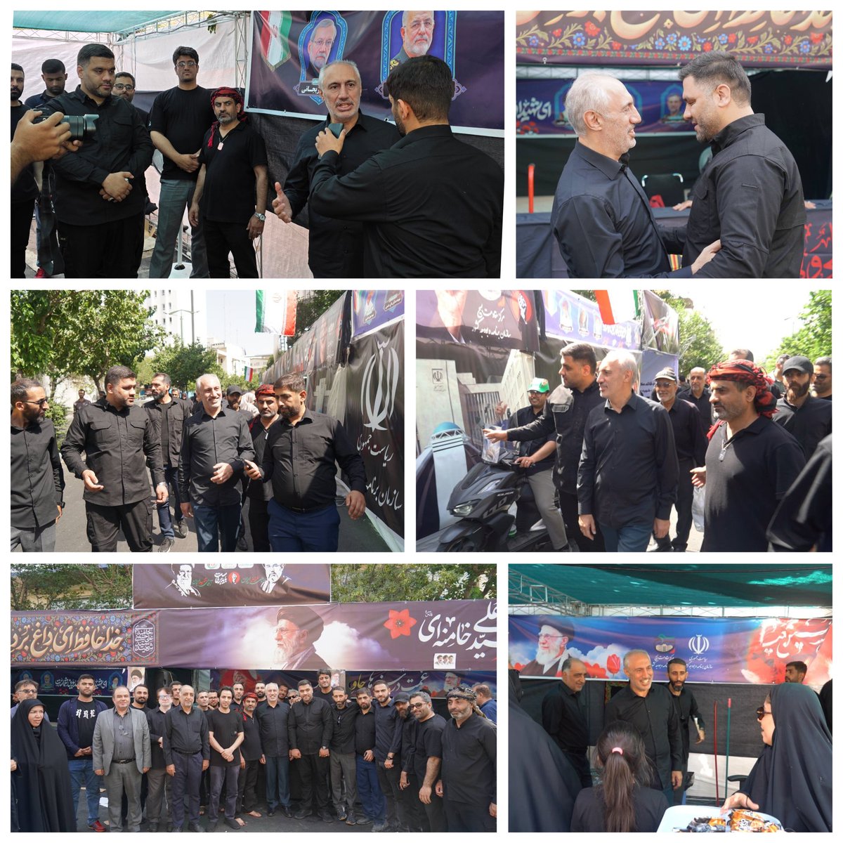 SLakzaee's tweet photo. معاون رئیس‌جمهور و رئیس سازمان برنامه و بودجه کشور از موکب خدمت‌رسانی مرکز مقاومت بسیج سازمان بازدید کرد و در جریان روند خدمت‌رسانی به شرکت‌کنندگان در مراسم وداع و تشییع پیکر مطهر قائد شهید امت، حضرت آیت الله العظمی سیدعلی حسینی خامنه‌ای (رضوان‌الله تعالی علیه) قرار گرفت. https://t.co/Aa7IrIBOiR