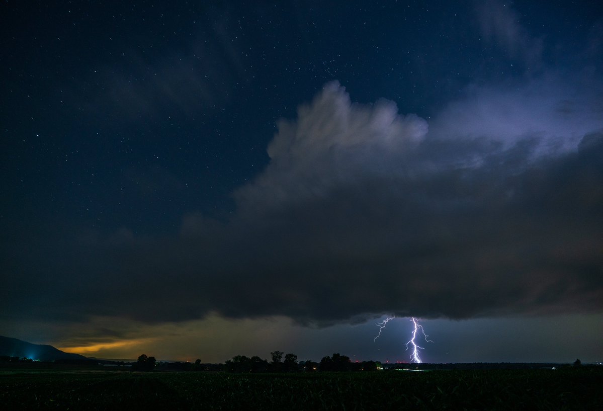 sambrandt99's tweet photo. Some of the best lightning I've ever seen in Pennsylvania lighting up the sky near State College last night! https://t.co/ODm8trHsv0