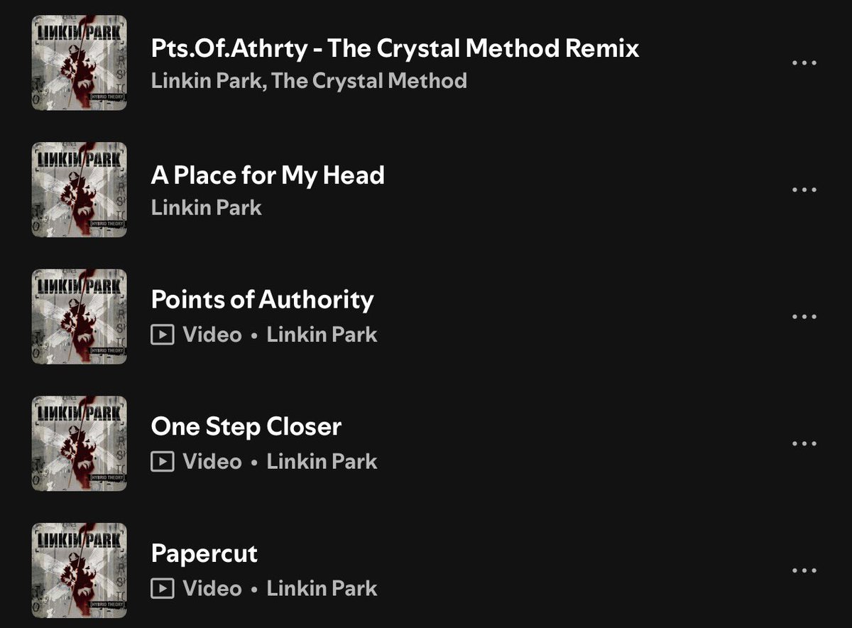 dontoliversuki's tweet photo. 💿Hybrid Theory (Deluxe Edition)
👤Linkin Park
📈65.0

Nu Metalの代表作、ギターの勢いがすごい1枚

曲一つ一つの完成度が高く、ギターとシャウトが前に
出ていて非常にアグレッシブなサウンドデザイン
Rage好きな人とかハマるんじゃない？

粒揃いな作品であるのは認めるとして個人的には https://t.co/gOS9a1Mg7m