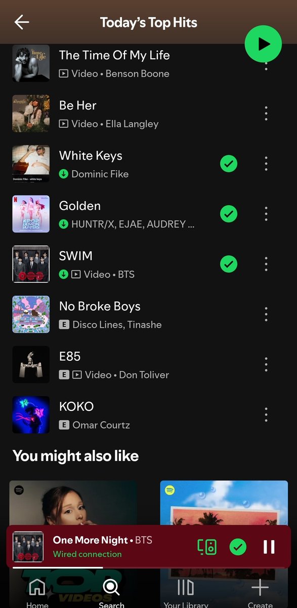 busandolliez's tweet photo. Need y'all to understand that we are quite literally battling songs with massive playlisting and very evident push from their US labels meanwhile Swim is 3 spots away from leaving the only Spotify chart we're still in that has any reach. We have zero support. LOCK IN PLEASE https://t.co/XeO3EXXW1u