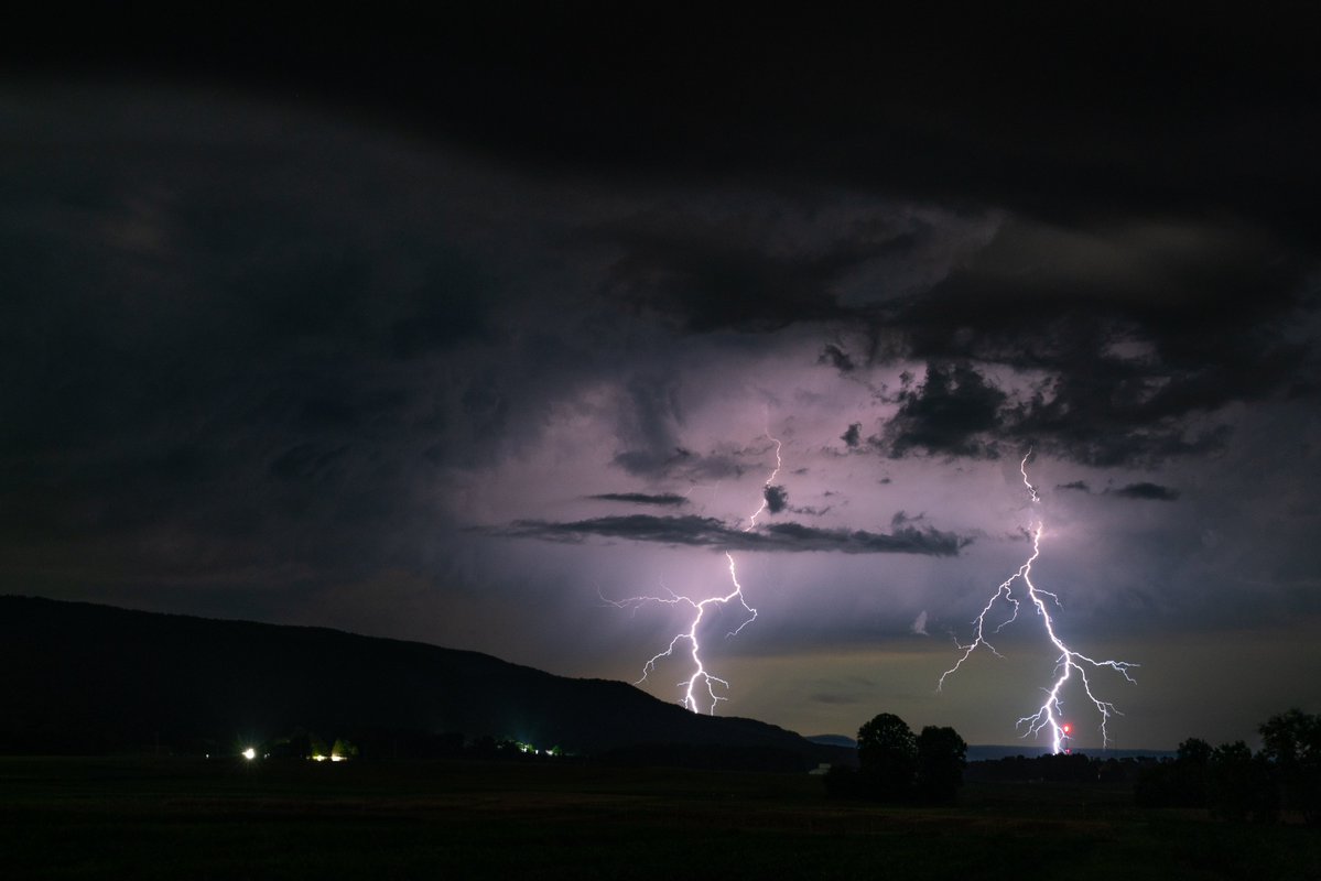 sambrandt99's tweet photo. Some of the best lightning I've ever seen in Pennsylvania lighting up the sky near State College last night! https://t.co/ODm8trHsv0