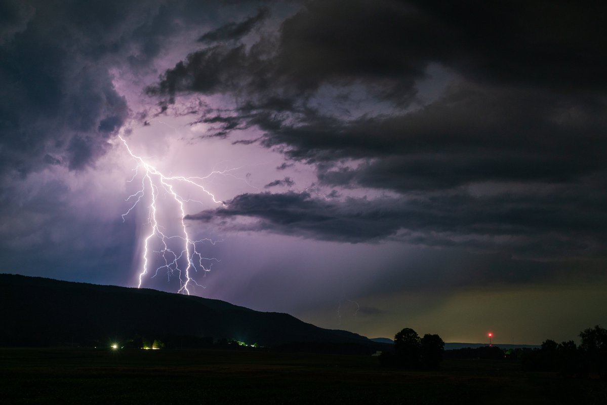 sambrandt99's tweet photo. Some of the best lightning I've ever seen in Pennsylvania lighting up the sky near State College last night! https://t.co/ODm8trHsv0