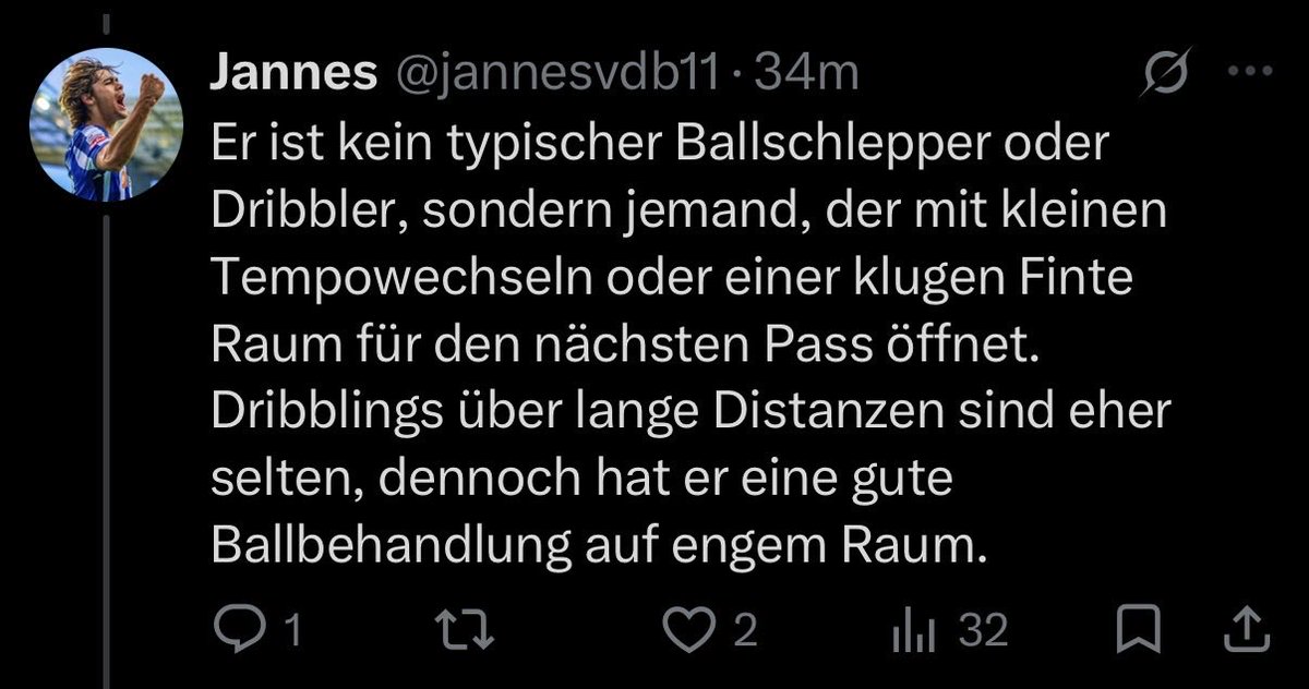 ScoutingByJaden's tweet photo. Scouting-Twitter ist tot.

Bis auf wenige Ausnahmen sind’s nur noch Ben-Griffis-Balkendiagramme oder es werden dreist ganze Threads geklaut, wo immer ~3-4 Stunden Arbeit reinfließen.

Find‘ ich sehr traurig. https://t.co/YjUycUJBQM