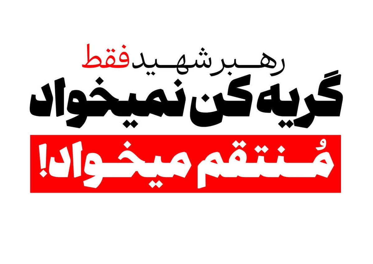 Nrahimi9's tweet photo. رهبر شهید فقط
گریه کن نمی‌خواهد
منتقم می‌خواهد.
#MartyrKhamenei
#WeMustRise https://t.co/Pr7xbWkh3O