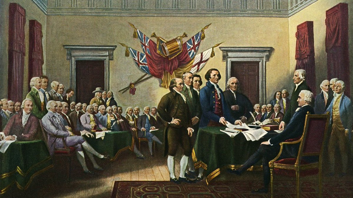 C_3C_3's tweet photo. Our Founders risked everything…

All 56 signers of the Declaration of Independence:

“We mutually pledge to each other our Lives, our Fortunes and our sacred Honor.”

If the Revolution failed they would’ve been put to death for treason.

Hanging, Drawing and Quartering.

Heroes. https://t.co/K73ALTLTlL