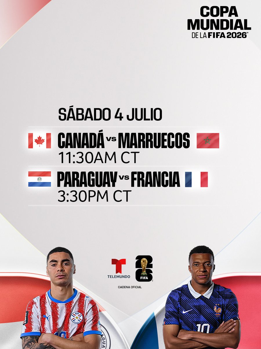 TelemundoCHI's tweet photo. ¡Feliz Día de la Independencia! Aquí te decimos cuáles son los partidos que se jugarán hoy en el Mundial: https://t.co/svvBYOErYp 

#MundialTelemundo https://t.co/fZsAwyvjjy