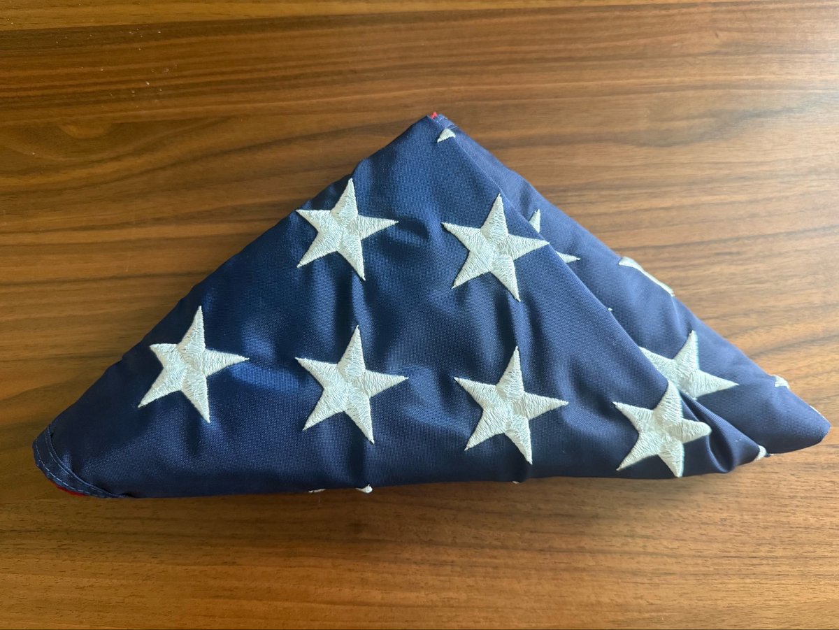 MostlyPeaceful's tweet photo. This is the flag I carried on my kit when I was wounded in Afghanistan. 

Feels like today is the right day to take it out and fly it for the first time. https://t.co/ADgSsbfV3q