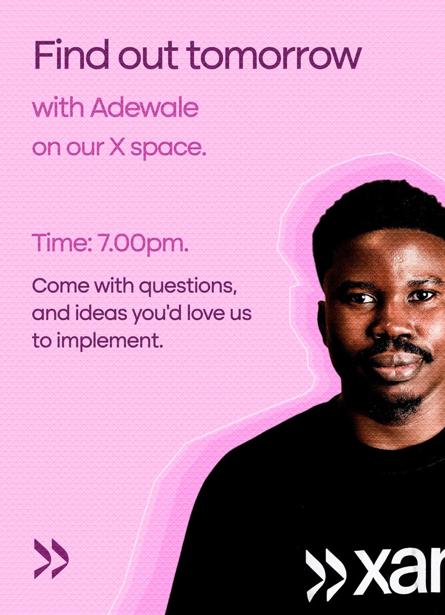 usexara_ai's tweet photo. We’ve been cooking. 🍳👀

Now it’s time to show you what’s on the menu.

Join @__adewale tomorrow on our X Space at 7 PM WAT for an exclusive look at what’s next for XARA.

Come with your questions and ideas. Your feedback could help shape what comes next. 💙

#usexara 
#justxarait 
#usexaraai