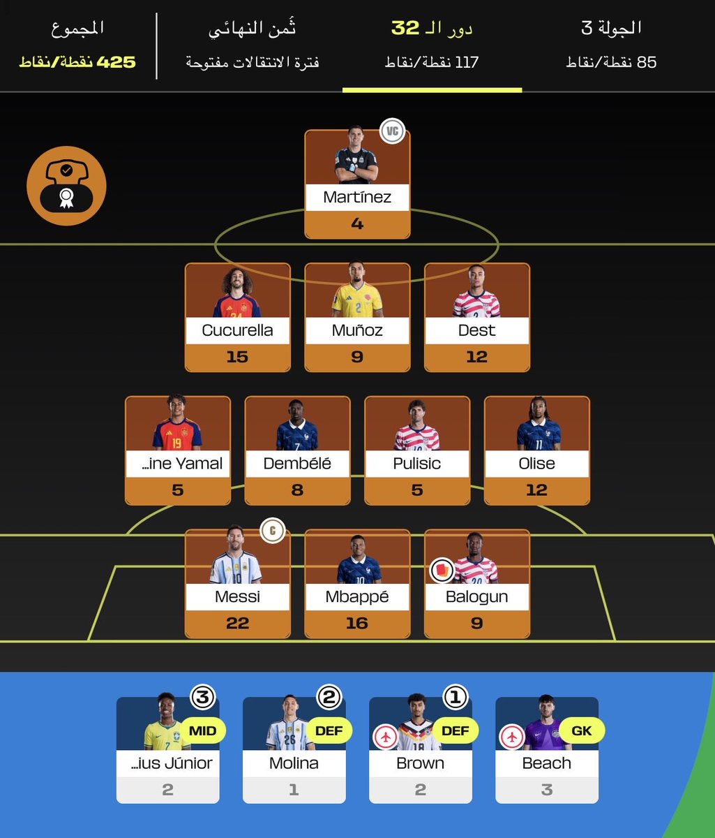 FPLqWk's tweet photo. MD4 : 117 PTS

Overall Rank : 23K

#WorldCupFantasy #WCFantasy https://t.co/LAtBUm9IFT