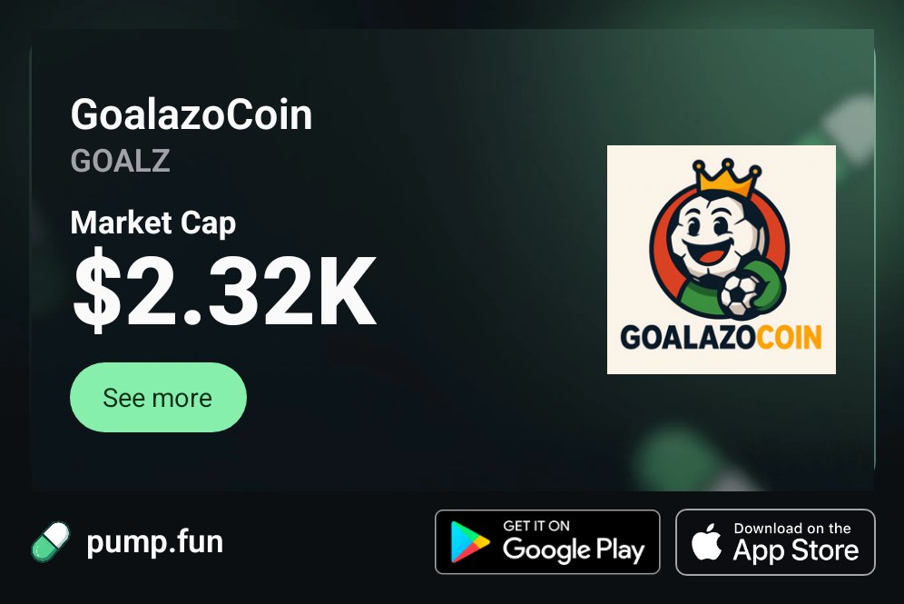 meme8coin's tweet photo. First 2000 💚♡ $GOALZ 
Fifa ⚽️ world 🌎 Cup lovers get this coin @meme8coin

Drop $sol address, Retweet and Follow https://t.co/uULYqSUDhs