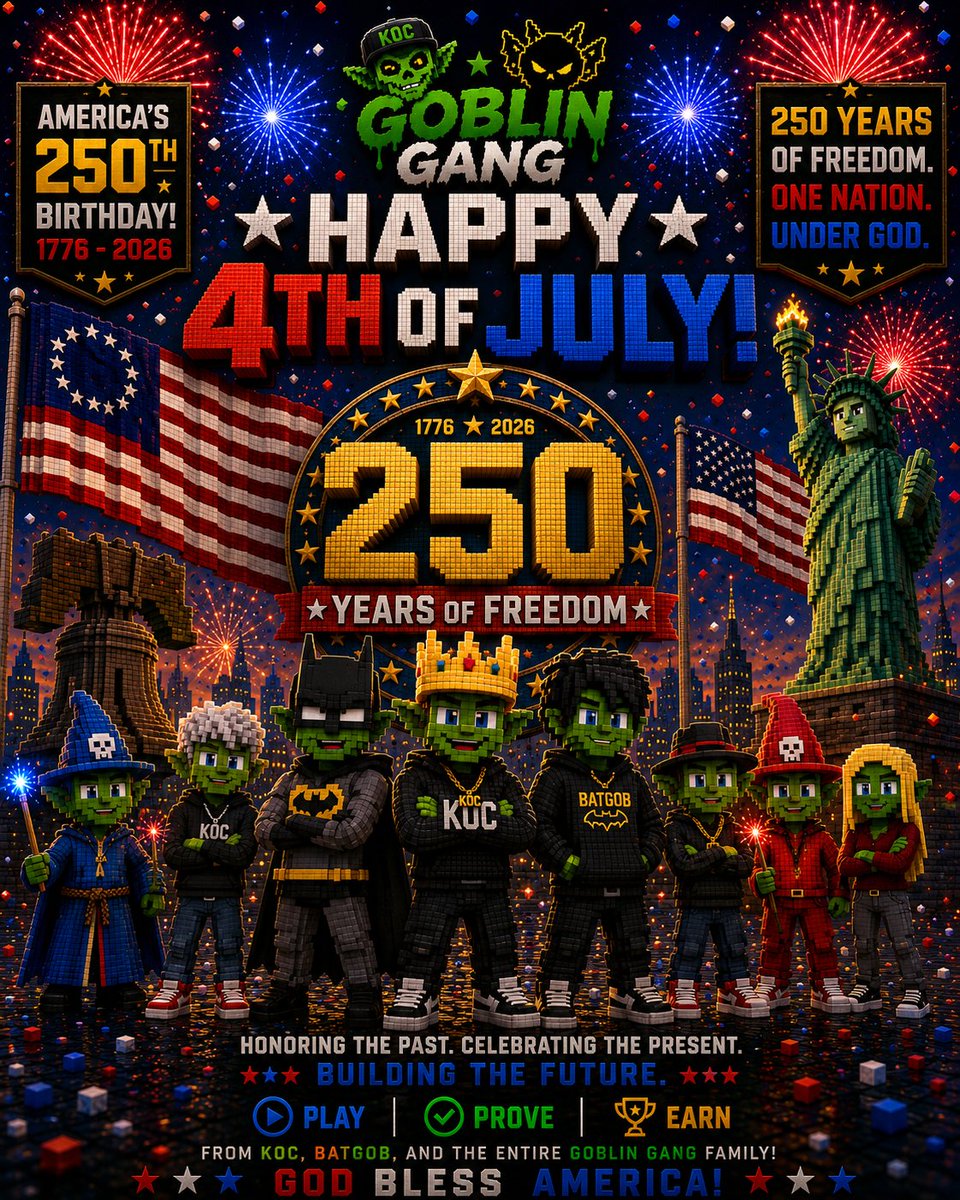 KOCGAMESCO's tweet photo. 🇺🇸🎆 HAPPY 4TH OF JULY! 🎆🇺🇸

Today is more than Independence Day...

America celebrates 250 years of freedom! 🇺🇸✨

For 250 years, generations have dreamed, built, served, sacrificed, and worked together to create the nation we call home. https://t.co/0M8hvGgqdH