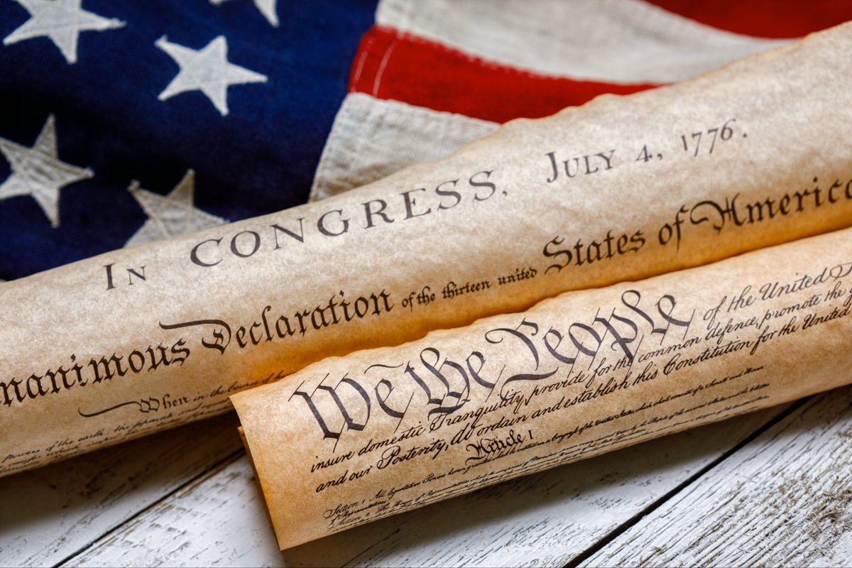 JoseVelaLaw's tweet photo. HAPPY FOURTH OF JULY! 🇺🇸

The Declaration of Independence explained why America sought independence: government derives its power from the consent of the governed.

The Constitution explained how that government would work: popular sovereignty, limited government, separation of powers, checks and balances, federalism, republicanism, and individual rights.

The Declaration announced the ideals. The Constitution built the structure. The Bill of Rights reinforced the limits.

#IndependenceDay #Constitution #AmericanHistory

https://t.co/Jmd02oTbTa
https://t.co/2DT3RZWfy5
https://t.co/TzRVpzLMYF
https://t.co/FYvfG6VjoJ