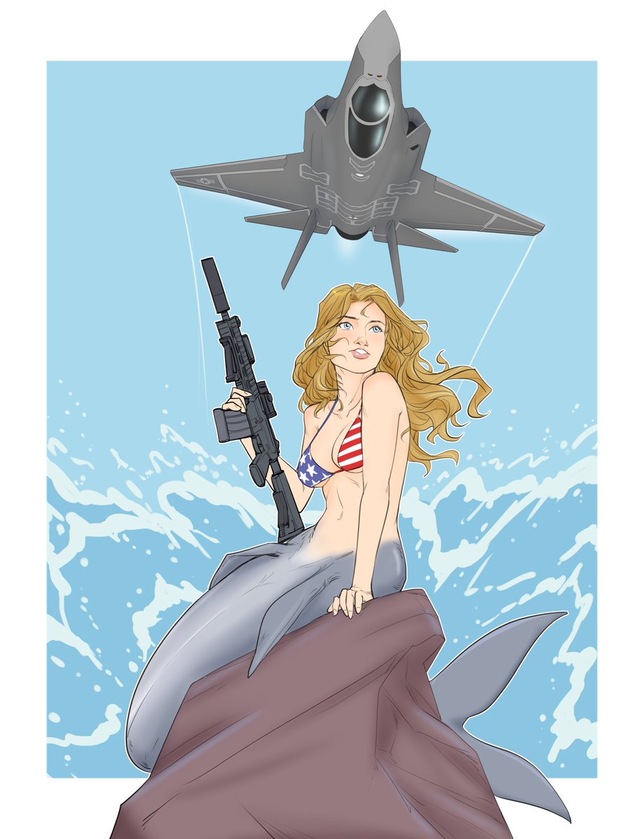 TChenArt's tweet photo. Happy 4th of July to all you Mer-Mazing American Patriots! 🇺🇸🇺🇸🇺🇸🇺🇸🇺🇸 https://t.co/hFmJDyPw0k