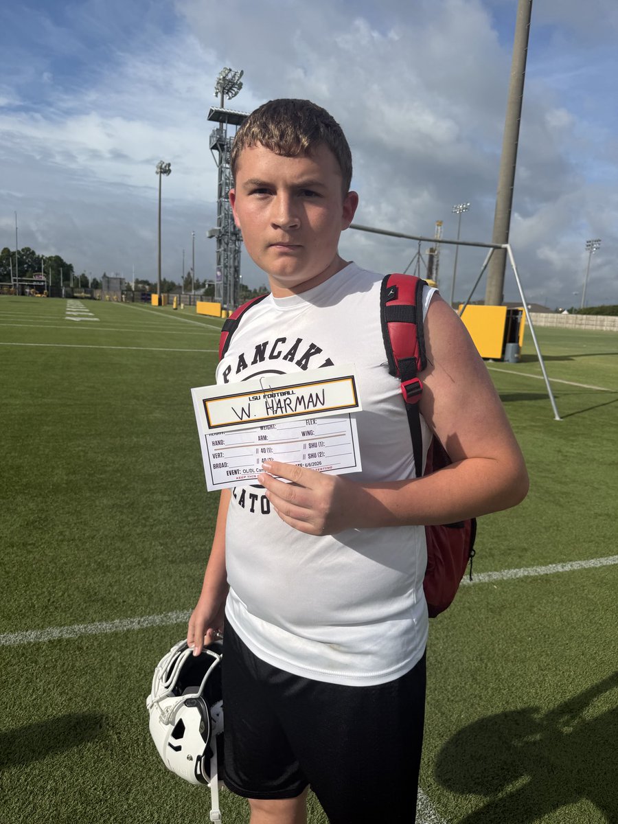 WillHarman25061's tweet photo. Honored to get to play on the @LSUfootball field very awesome opportunity https://t.co/gavGH6GVtV