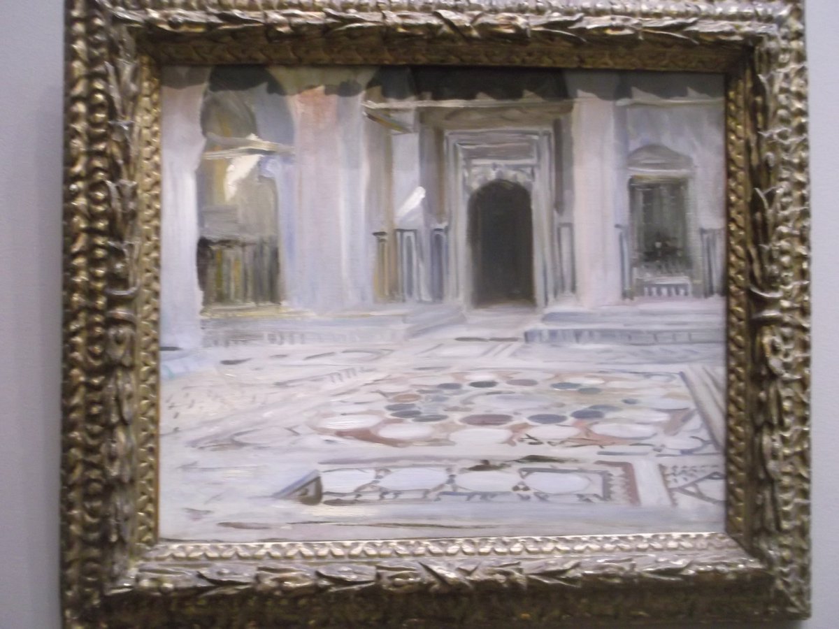サージェントの1891年の作品。こんな綺麗な絵柄の歩道、一度見て