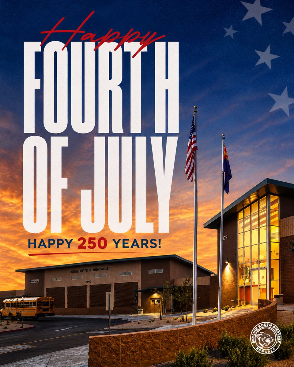 skylineprep's tweet photo. Happy 250 Years! 🇺🇸❤️💙
Celebrating 250 years of freedom, opportunity, and community. Wishing our students, families, staff, and supporters a safe and joyful Fourth of July! https://t.co/OwNhp9TmIo