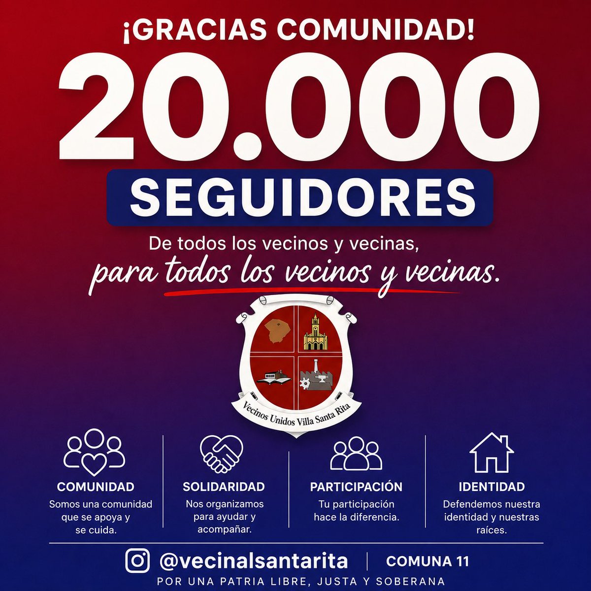 FrancoMTascon's tweet photo. #VecinalSantaRita #VillaSantaRita #Comuna11 #20MilSeguidores #Comunidad #Participación #IdentidadBarrial #VecinosUnidos #CulturaPopular https://t.co/08UkZ8x8OI