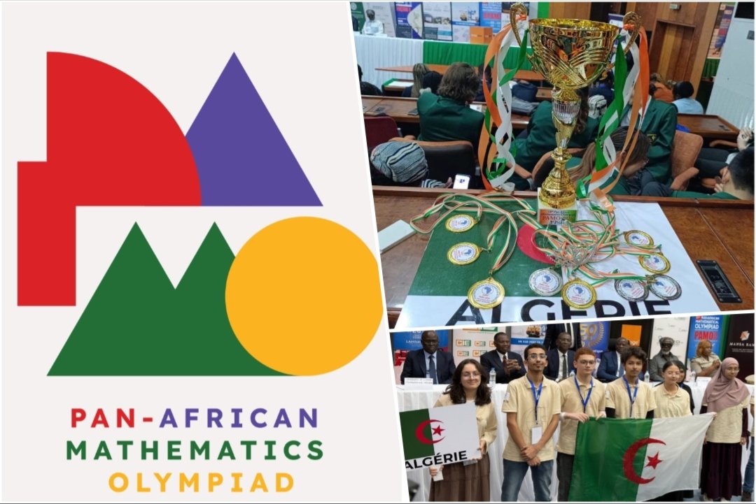Trakel23's tweet photo. L'Algérie remporte l'édition 2026 des Olympiades Africaines de Mathématiques devant le Maroc et la Côte d'Ivoire.

🥇🇩🇿
🥈🇲🇦
🥉🇨🇮

L'Algérie avait également remporté les Olympiades Francophones de Mathématiques en avril dernier. https://t.co/FFyFmPeB6W