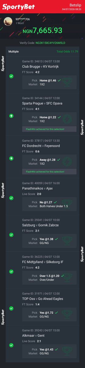 PDoss1389's tweet photo. Check out my big win on
#SportyBet ! https://t.co/iyD9J0stIe https://t.co/IxLoj1Km8G