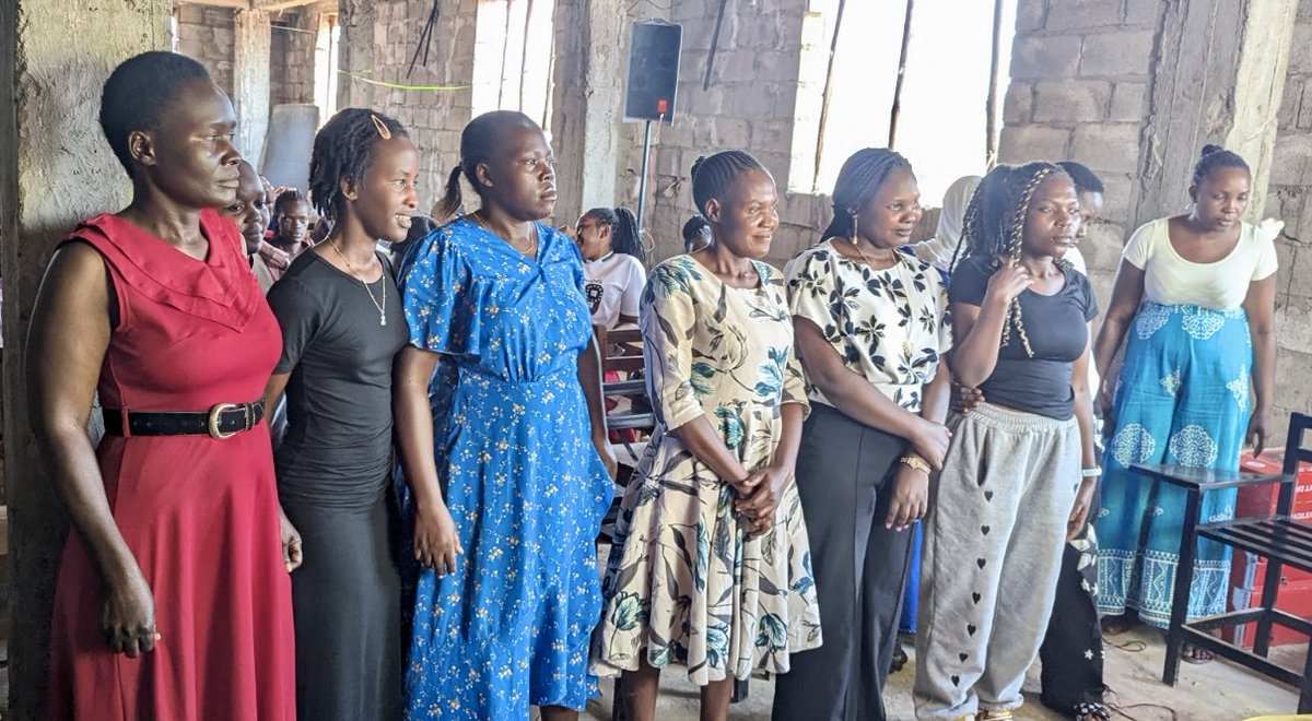 WOMATRUST's tweet photo. Some of our WOMA graduates from 2025 receiving sewing machines at a ceremony at Namasuba College of Commerce. It was also a celebration of their success in recent examinations. The women contribute 50% of the cost of the machines and WOMA pays the other half. https://t.co/VL2eewG9Dh