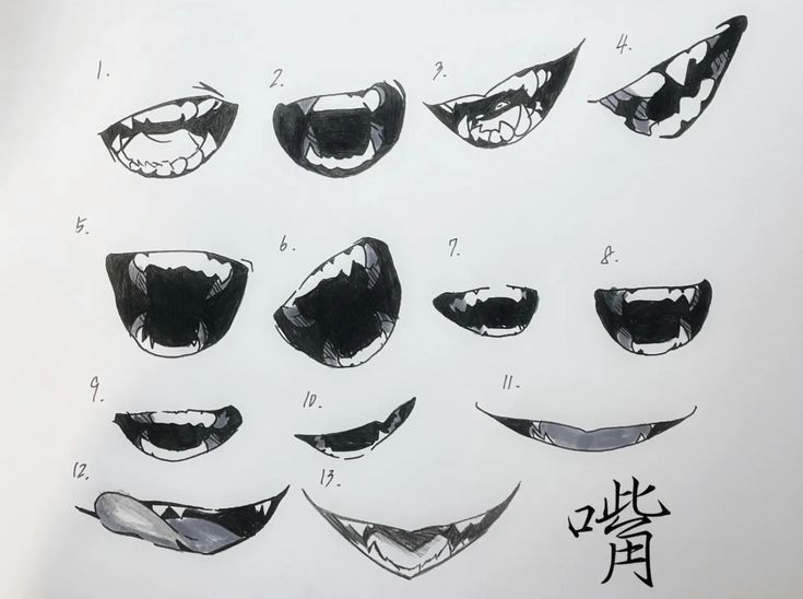 LimboSketch's tweet photo. Mouth reference sheet. Which one did you like the most? https://t.co/xLEWDhvXoP