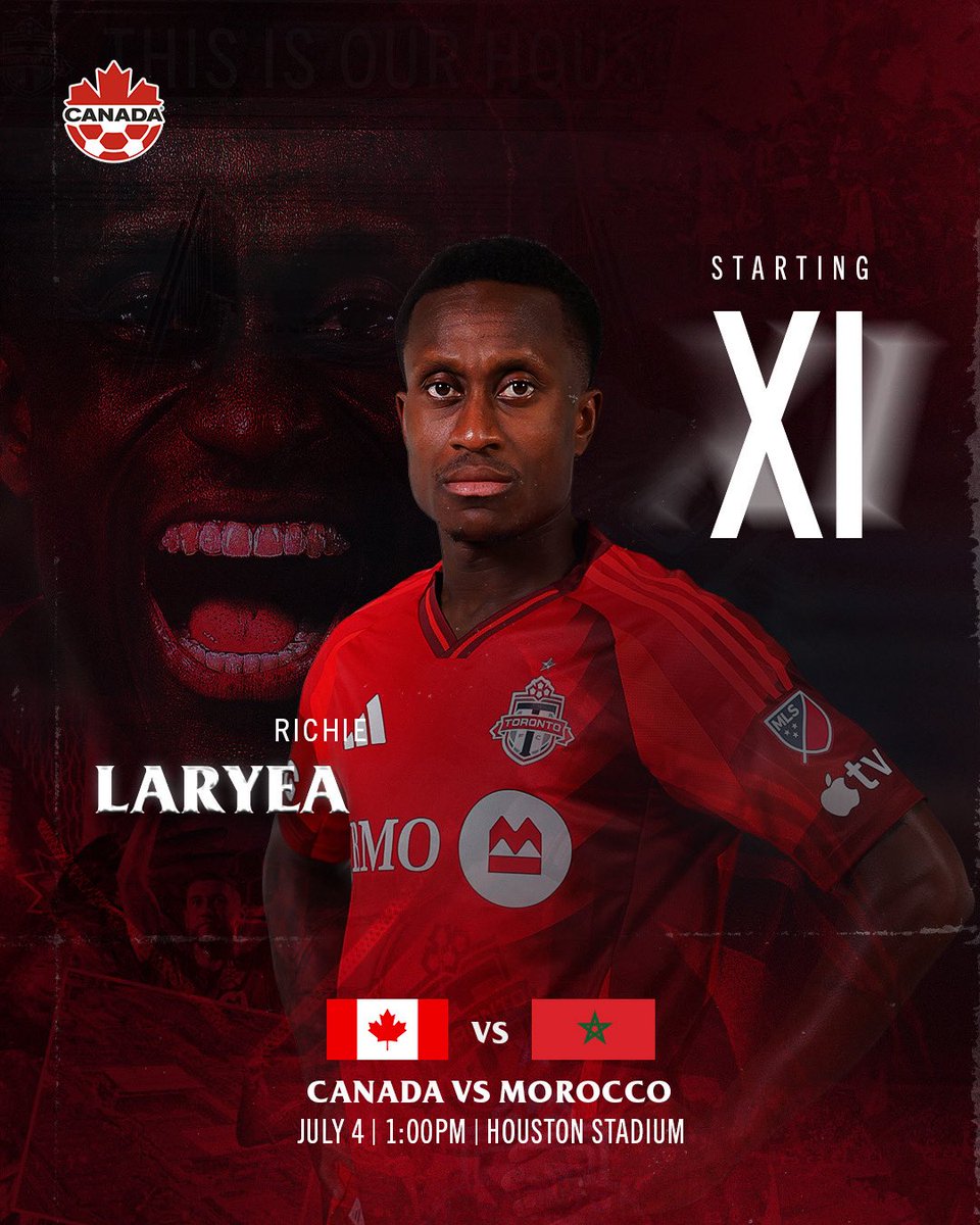 TorontoFC's tweet photo. Richie in the starting squad 🍁 https://t.co/GGBn18SBhe