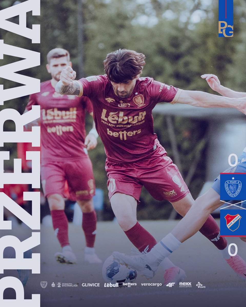PiastGliwiceSA's tweet photo. Do przerwy bez bramek! ⏯️

🔴 Live | https://t.co/wrD3oAgNn0
---
45' | #PIAFCB 0-0 https://t.co/9ai69l2VRb