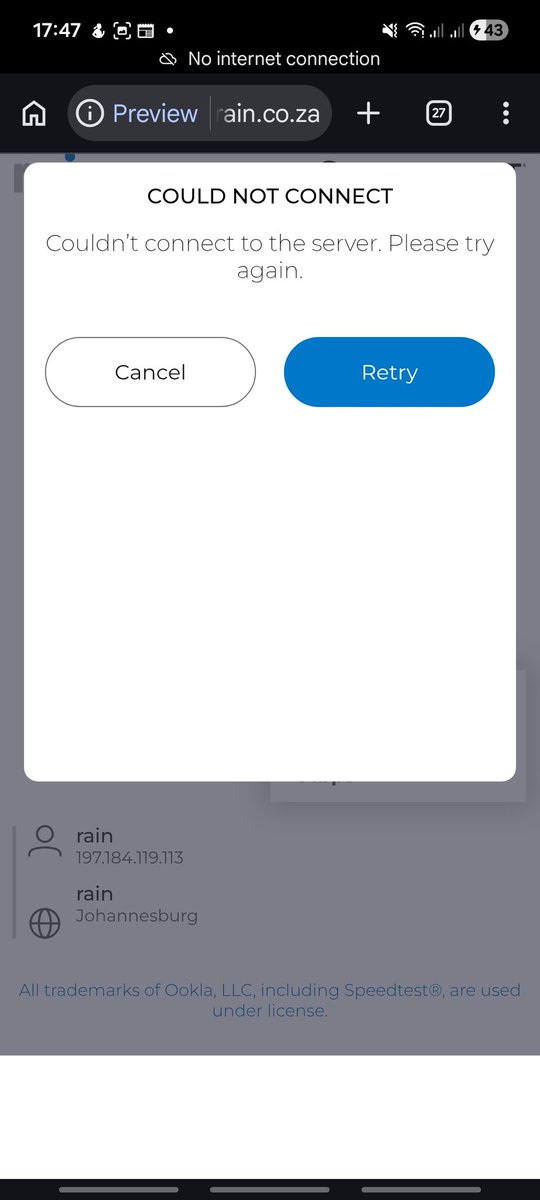 CopperChild2's tweet photo. @rainSouthAfrica This is the most annoying thing ever, even after rebooting router, as soon as it was 17h00, internet has been on and off about 10 times, NOW ITS COMPLETELY OFF😡😡😡😡😡 https://t.co/qjzR4C54va