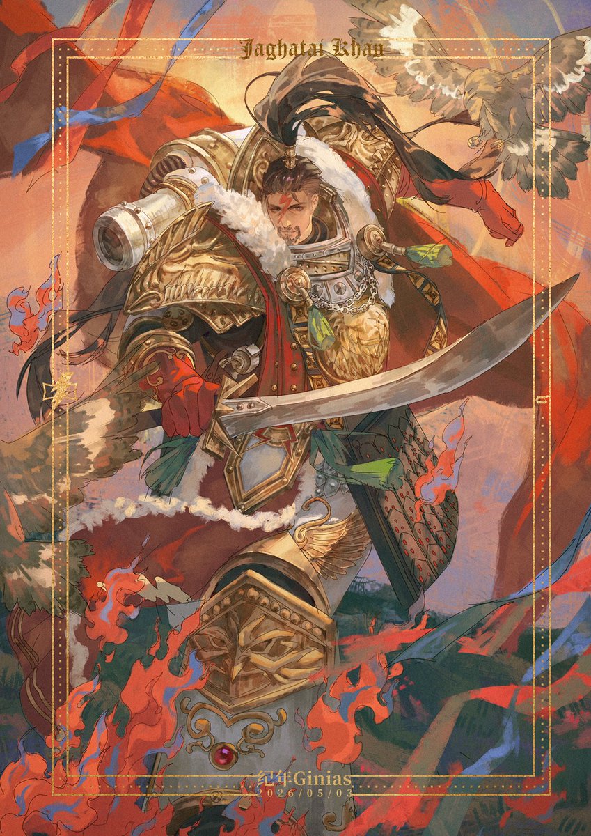 ginias1007's tweet photo. Jaghatai Khan and Vulkan https://t.co/2D8F1oo779