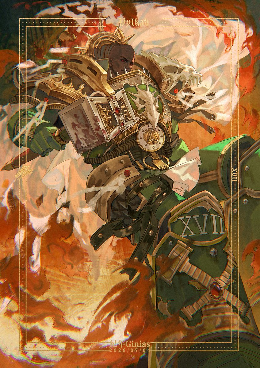 ginias1007's tweet photo. Jaghatai Khan and Vulkan https://t.co/2D8F1oo779