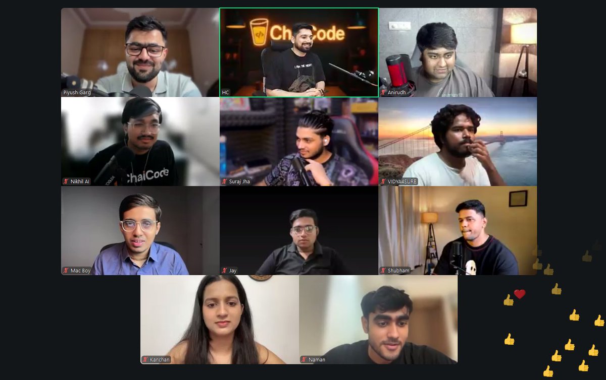 tejasxdev's tweet photo. We'll really miss this experience

It was the best experience I could ever had
- the curiosity
- the engineering mindset
- the community
- the life lessons and what not

Thanks to the hole @ChaiCodeHQ team

@Hiteshdotcom @piyushgarg_dev @nirudhuuu @yntpdotme @wjshubham https://t.co/Gwl2gGiNDH