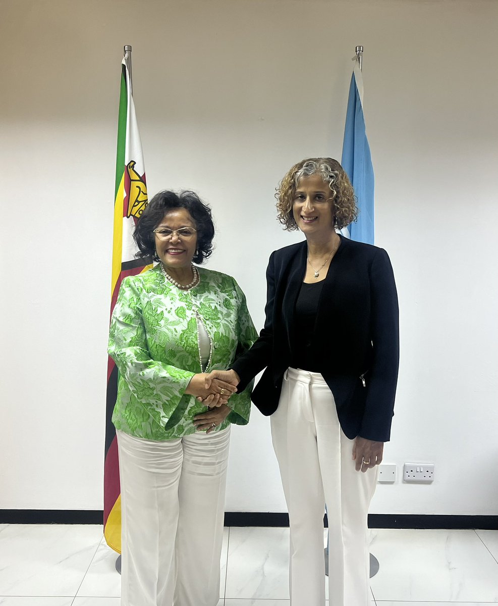 nardosbthomas's tweet photo. Partnership is the force multiplier for sustainable development. Together with Ms Rosemary Kalapurakal, the United Nations Resident Coordinator in Zimbabwe, we explored how AUDA-NEPAD and the United Nations can better align their efforts to advance Zimbabwe’s sustainable development.
Agenda 2063 and the SDGs are mutually reinforcing, and achieving their ambitions requires coordinated action rather than parallel efforts. We must move beyond institutional silos and work as one, combining our strengths to deliver greater impact for the people of Zimbabwe and the Continent at large. I look forward to strengthening this partnership to accelerate implementation and deliver lasting results. #Agenda2063 #SDGs #Partnerships