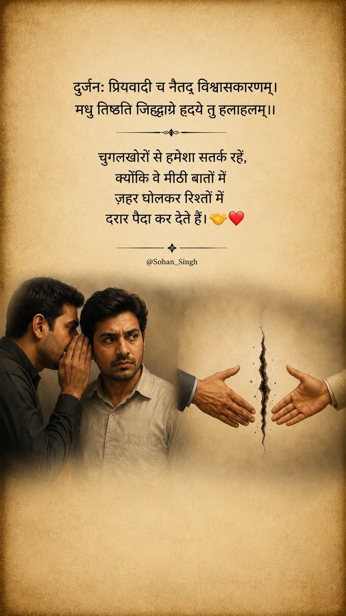 Sohan_singh77's tweet photo. Motivational quotes
✍️👇
#StayWise 🛡️
#AvoidGossip 🤫
#ProtectRelationships ❤️
#LifeLessons 📖
#MotivationalQuotes 💯
#WisdomForLife ✨ https://t.co/75y2CAklzi