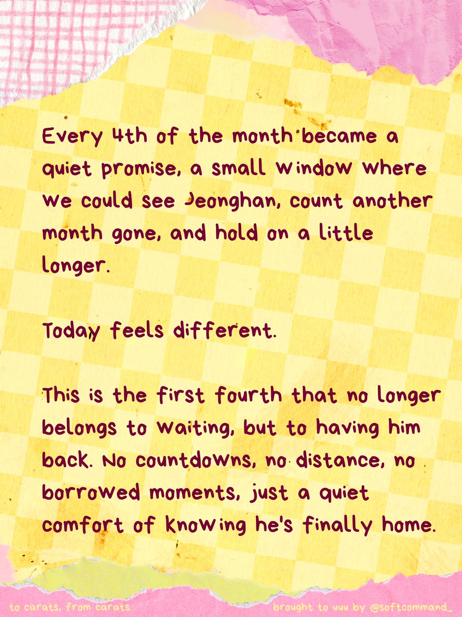softcommand_'s tweet photo. That's a wrap for FINALLY FOUND YOON!: A Jeonghan Comeback CSE!
July 4, the first 4th of the month.
Thank you to everyone who celebrated this day with us. Here's to the first of many fourths we'll spend welcoming his smile instead of waiting for it.
#FinallyFoundYoon #Jeonghan https://t.co/66YSCeQJsr