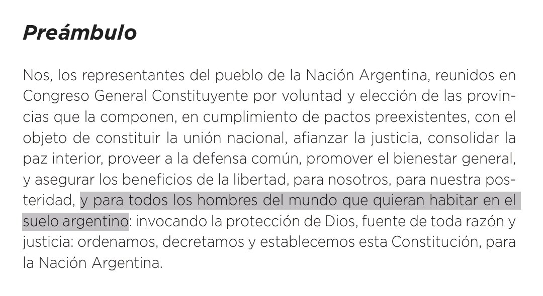sattelzeit's tweet photo. El preámbulo de nuestra Constitución Nacional: https://t.co/rrjnMbPHep