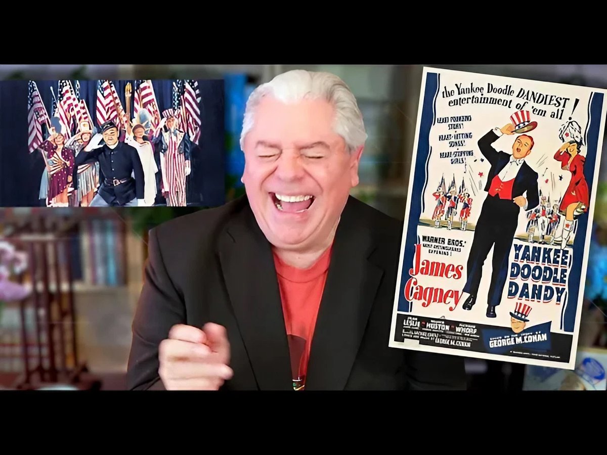 SteveHayesTOQ's tweet photo. Happy 4th of July! 🇺🇸🎇

There’s no better Independence Day movie than YANKEE DOODLE DANDY, with Oscar winner James Cagney as Broadway legend George M. Cohan. 🌭🥧🍉

Patriotism, showbiz, tap, swagger, and pure movie-star electricity.

My movie review 🥁🧨
https://t.co/aLRatqOxdL https://t.co/jgUcP2jHAH