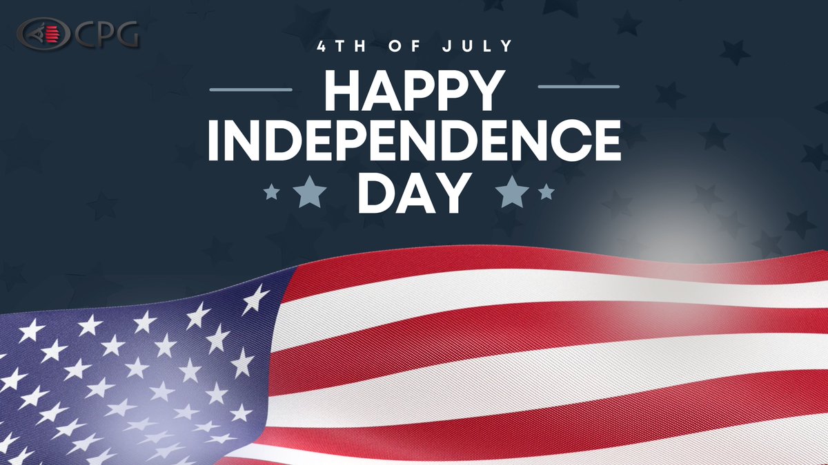 CPGSourcing's tweet photo. Happy 4th of July! 🎆🇺🇸 From all of us at CPG Sourcing, wishing you a holiday as reliable as your supply chain should be. Independence, on-time, every time.
#FourthOfJuly #SupplyChain #CPGSourcing https://t.co/q39LXwGTyR