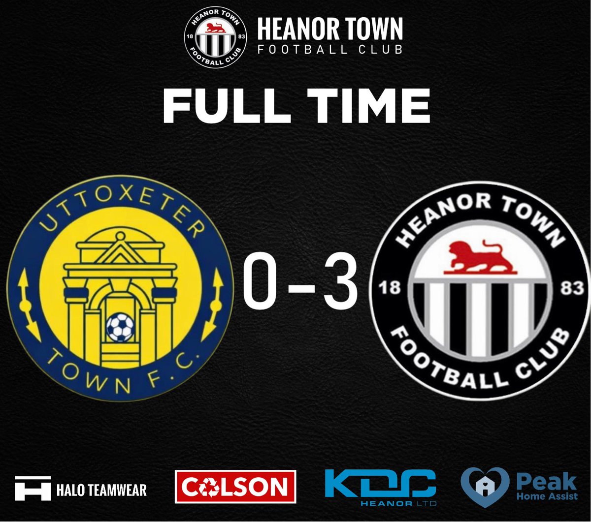 HeanorTownFC's tweet photo. FT

UTTOXETER TOWN 0-3 HEANOR TOWN
⚽️Timson
⚽️Sleigh
⚽️Reece https://t.co/lDGr2Bu60q